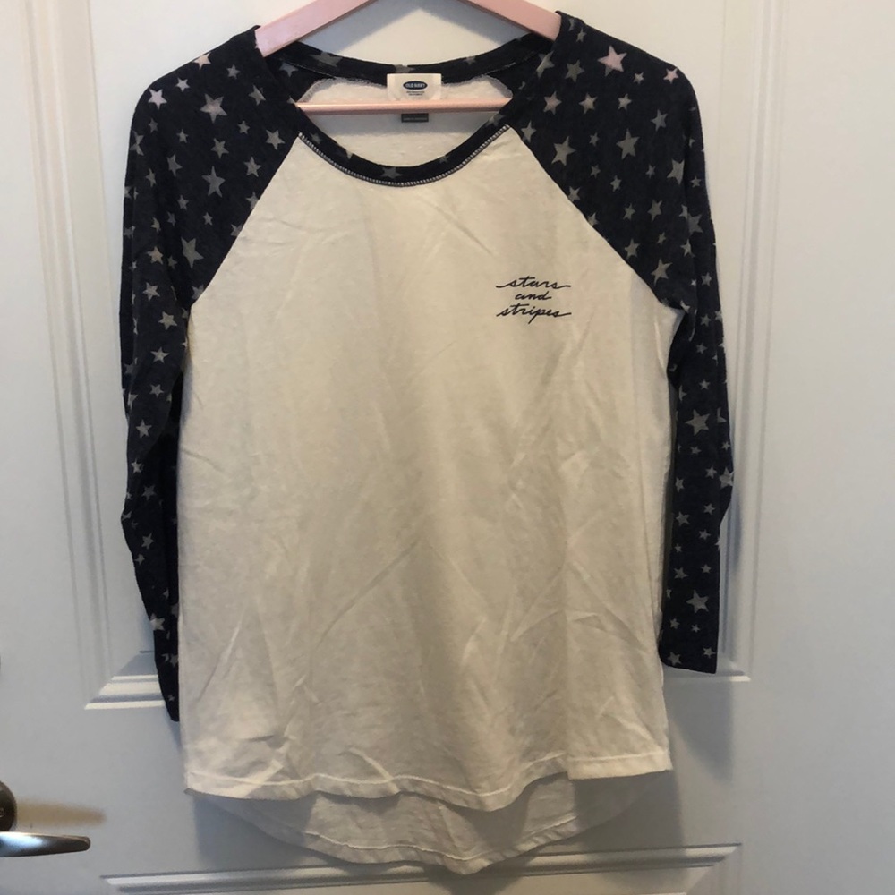 3/4 length sleeve T-shirt with stars pattern ⭐️